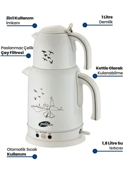 Şık ve Dayanıklı Çelik Çay ve Su Isıtıcısı, Modern Tasarım, Kullanışlı ve Pratik Kullanım fiyatları