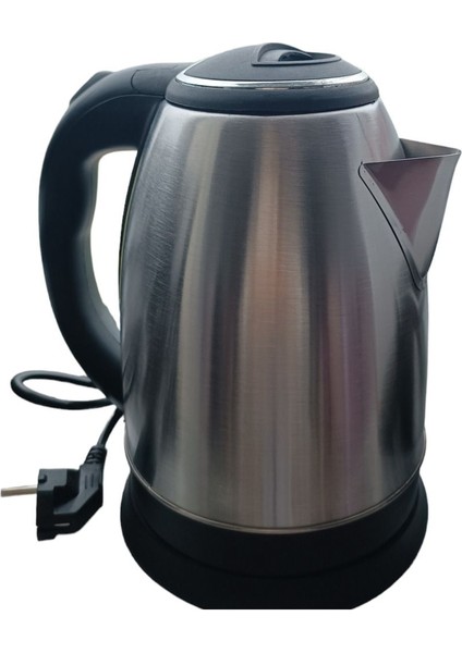 Gri Çelik Elektrikli Isıtıcı ve Kettle, Pratik Kullanım Sağlar.
