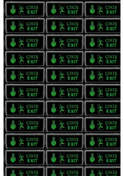 Cata LED Işıklı Acil Çıkış Exıt Levhası Aşağı Yön (10 Adet) Kurumsal