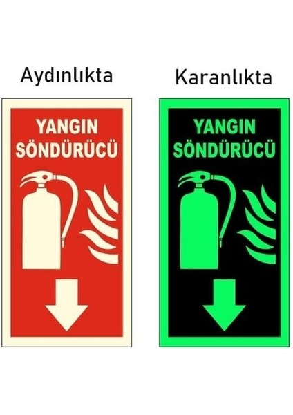 Yangın Söndürücü 12X25CM 3mm Fotolümenli fiyatları