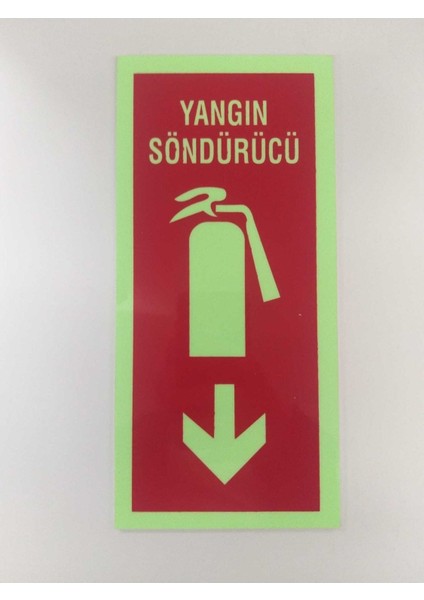 Yangın Söndürücü 12X25CM 3mm Fotolümenli modelleri