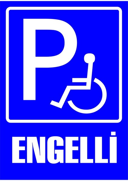 (Park) Engelli Galvaniz Uyarı Levhası 35 x 50 cm
