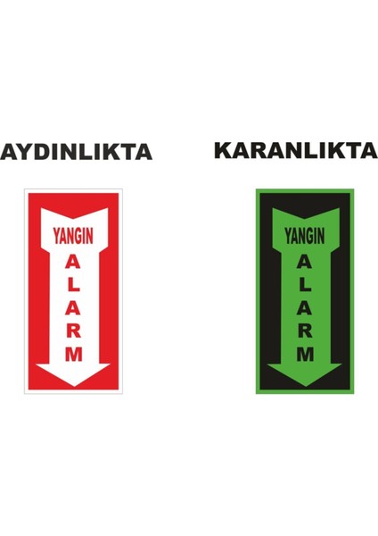 Yangın Alarm Fosforlu Levhası