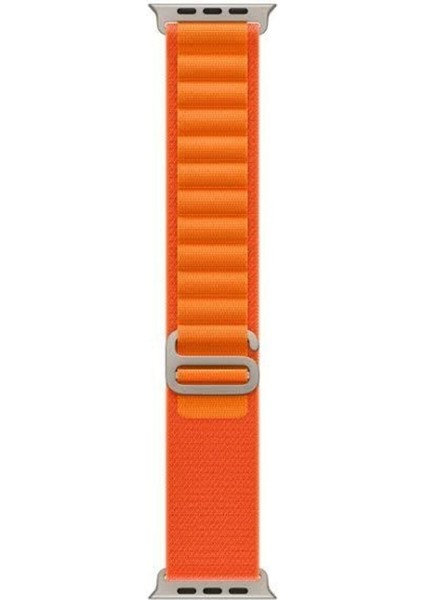 Turuncu Bez Kumaş Smart Saat Kordonu, Şık ve Rahat Kullanım Sağlar