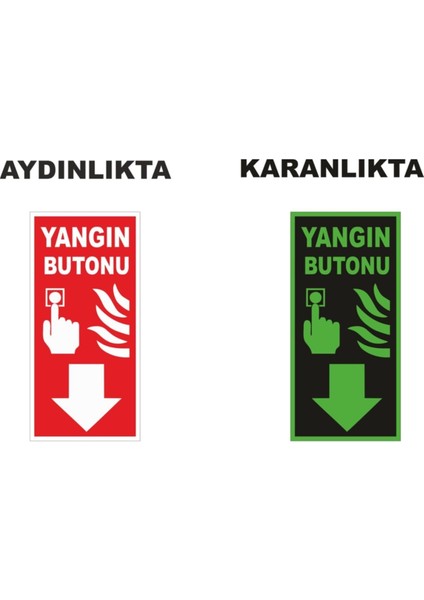 Yangın Butonu Fosforlu Levha