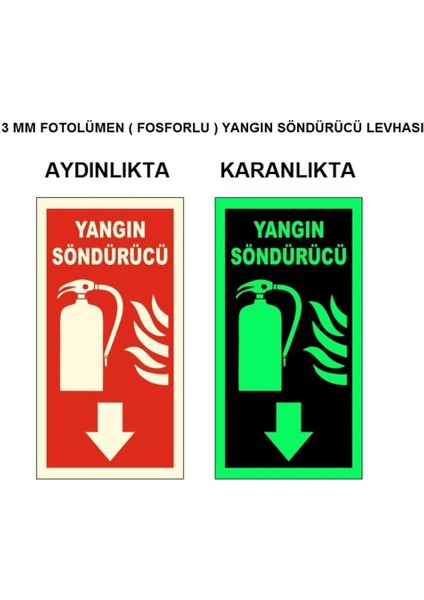 Fosforlu Yangın Tüpü Levhası