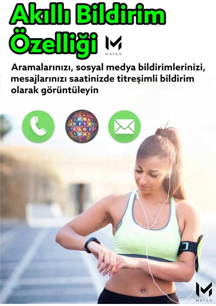Renkli Ekranlı Çok Fonksiyonlu Akıllı Bileklik, Spor ve Ios-Android Uyumlu modelleri