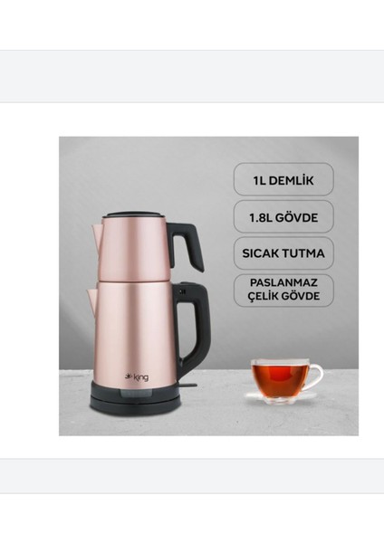 Paslanmaz Çay Makinesi, Pembe, Şık ve Pratik Tasarım fiyatları