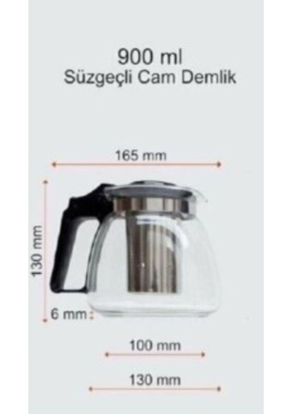 Renkli Cam Demlik 900ML, Şık ve Dayanıklı Çay Demleme Kabı fiyatları