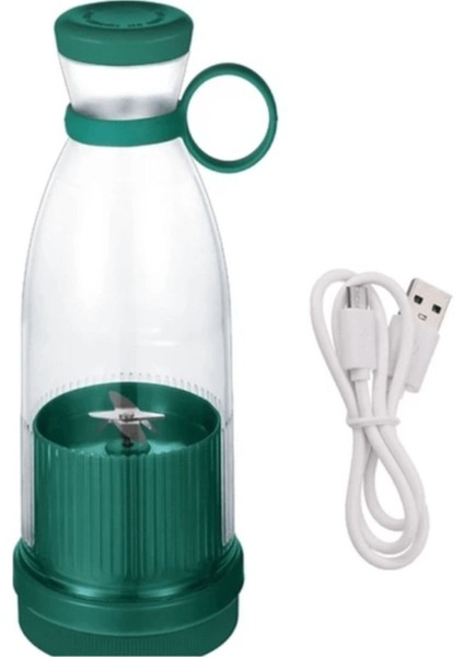 Taşınabilir USB Elektrikli Meyve Sıkacağı Yeşil Kompakt ve Pratik Blender
