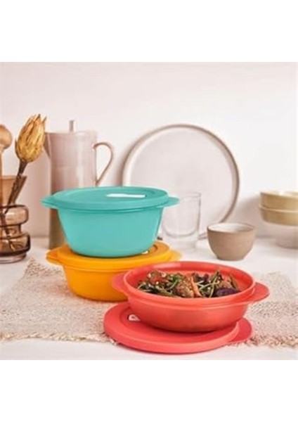 Mikrolga Saklama ve Isıtma Seti, 3'lü, Beyaz Renkli, Pratik ve Şık Tasarım