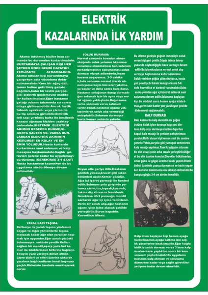 Elektrik Yangınlarında Ilk Yardım Levhası