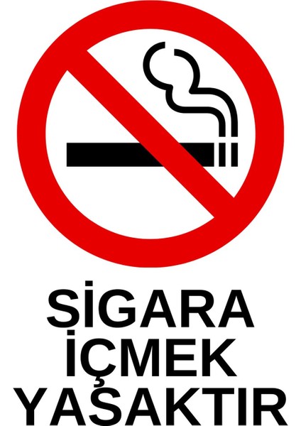 Sigara Içmek Yasaktır Uyarı Levhası (25X25 - Dekota Foam - Dijital Baskı)
