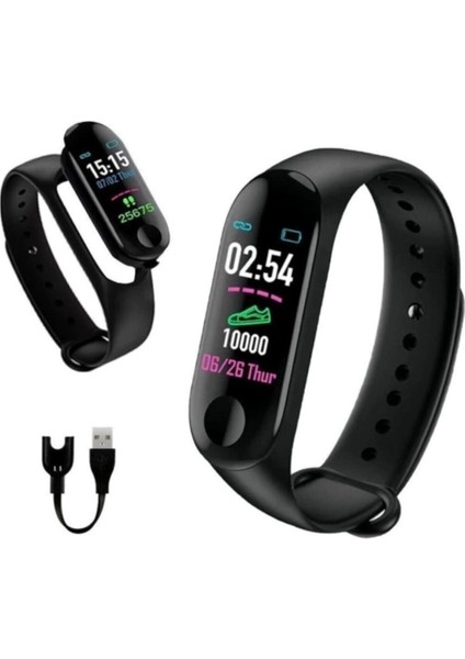 Siyah Bluetooth Akıllı Bileklik Saat, Dijital Ekran, Çok Fonksiyonlu, Ergonomik Tasarım fırsatları