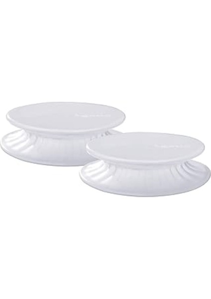 Bej 2'li Silikon Streç Üst Takım, 8,5 Cm, Dayanıklı ve Kullanışlı Mutfak Seti