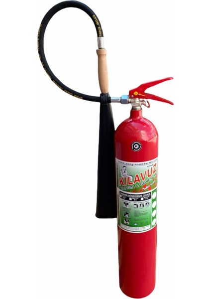 5 kg Co2 Gazlı Yangın Söndürme Cihazı (4 Yıl Garantili + Askı Aparatı Hediye)