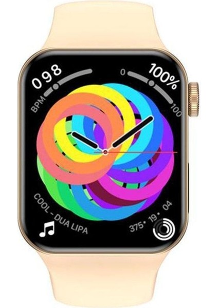 Şık Altın Renkli Akıllı Saat - Modern ve Fonksiyonel Tasarım