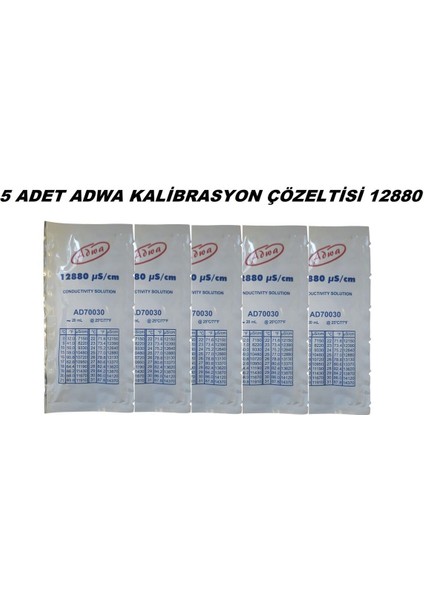 Kalibrasyon Çözeltisi 12880ΜS/CM 20ML Paket, 5'li Set