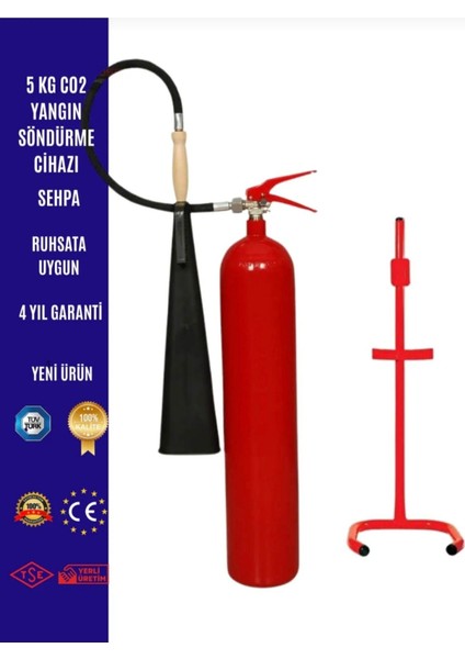 5 kg Co2 Yangın Söndürme Cihazı+Sehpa