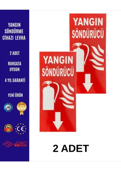 Yangın Söndürme Cihazı Levha 2 Adet
