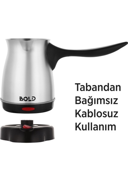 Kablosuz Elektrikli Cezve, Türk Kahvesi Makinesi, Metalik Tasarım modelleri