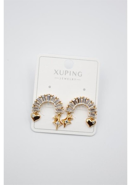 Gökkuşağı Taşlı Küpe - Altın fiyatları