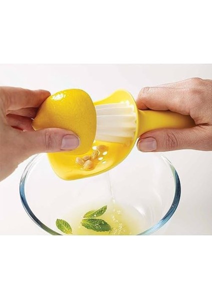li Sıçrama Korumalı ve Çekirdek Tutuculu Limon Sıkacağı Sarı/beyaz modelleri