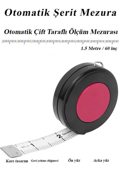 Çift Taraflı Otomatik Vücut ve Bel Ölçüm Mezurası