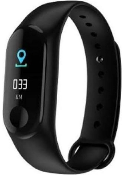 Renkli Ekranlı, Nabız ve Adım Ölçer, Bluetooth Akıllı Bileklik, Siyah Renk