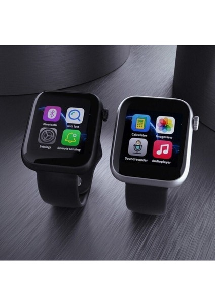 Siyah Z6 Akıllı Saat Kameralı, Konuşma, Sim Kartlı, Bluetooth, Garantili
