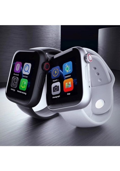Siyah Z6 Akıllı Saat Kameralı, Konuşma, Sim Kartlı, Bluetooth, Garantili