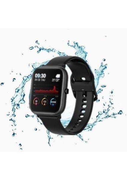Siyah Bluetooth 4.2 Akıllı Saat, Kalp Hızı, IP67 Su Geçirmez, Android ve Ios Uyumlu fiyatları