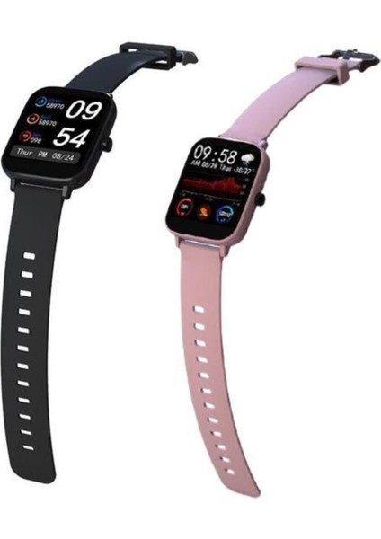 Siyah Bluetooth 4.2 Akıllı Saat, Kalp Hızı, IP67 Su Geçirmez, Android ve Ios Uyumlu modelleri