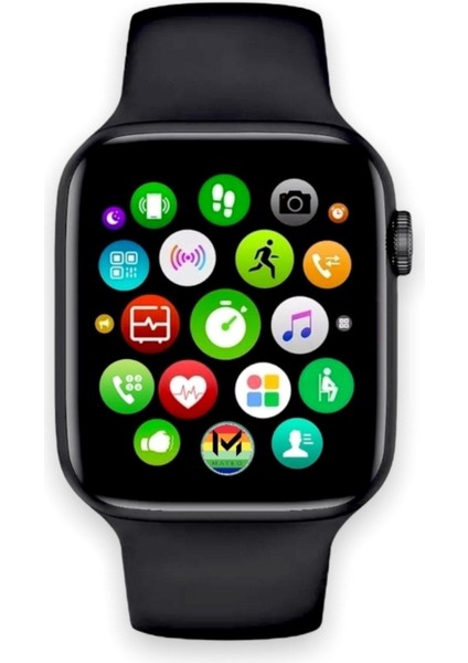 Siyah Akıllı Saat, Ios ve Android Uyumlu, Sağlık ve Ölçüm Özellikleriyle Şık Tasarım