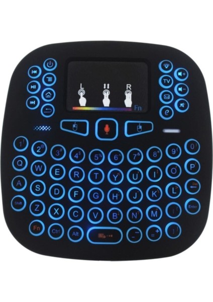 2.4g Mini Kablosuz Klavye Touch Pad Renkli ve Işıklı, Taşınabilir ve Şık Tasarım