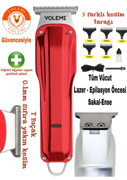 Gri Lazer-Epilasyon Öncesi Tüm Vücut ve Sakal Tıraş Makinesi