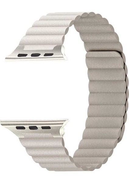 Şık Deri Saat Kayışı Gold Renk 42 mm Zarif ve Dayanıklı Tasarım