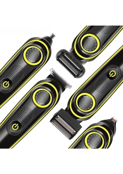 Çok Başlıklı Profesyonel Traş ve Bakım Makinesi Gri