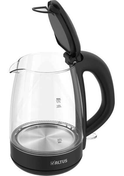 Siyah Cam Kettle 1,7 Lt, Gizli Rezistans, Şık ve Kullanışlı Tasarım fiyatları
