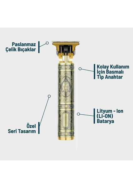 Şarjlı Çok Fonksiyonlu Tıraş ve Vücut Kılı Alma Makinesi
