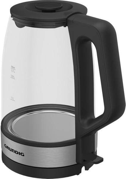 Şeffaf Cam Kettle, 1.7 L, 2200 W, Gri Renk, Şık ve Kullanışlı Tasarım indirimleri