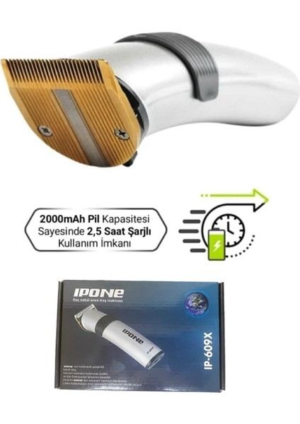 Profesyonel Çok li Şarjlı Saç ve Sakal Tıraş Makinesi Ip 609X modelleri