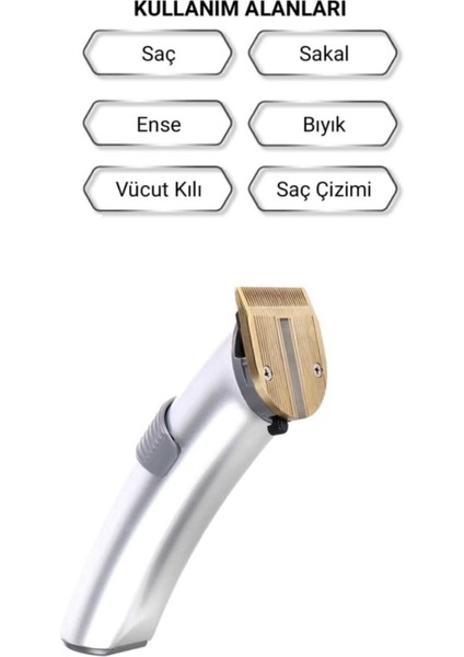 Profesyonel Çok li Şarjlı Saç ve Sakal Tıraş Makinesi Ip 609X