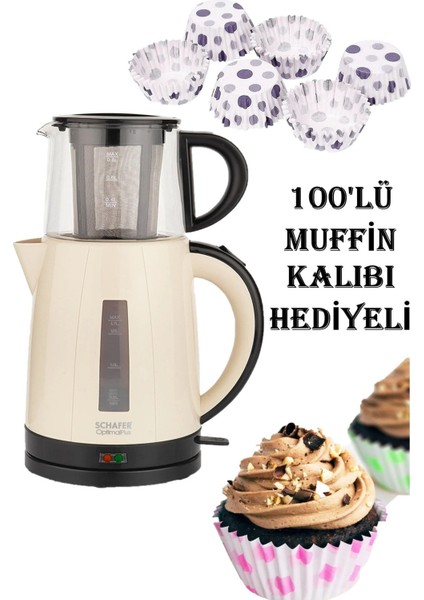 Elektrikli Çay Makinesi ve Muffin Kalıbı Seti, Anneler Günü Hediyesi
