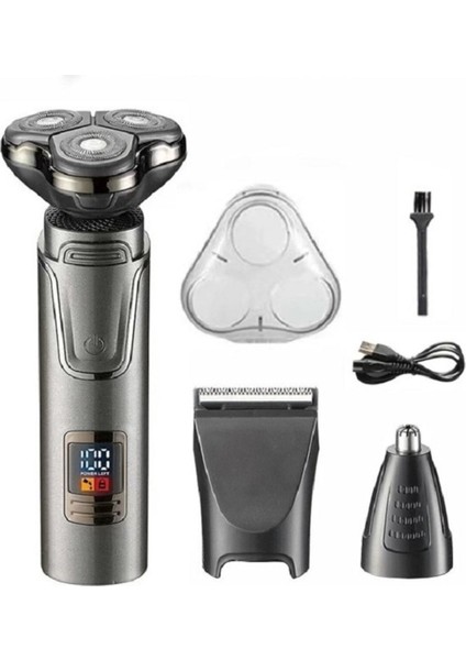 Haki li Dijital Ekranlı Çok Başlıklı Islak ve Kuru Tıraş Makinesi