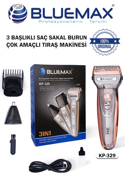 6'lı Çok Fonksiyonlu Erkek Bakım Seti Tıraş ve Sakal Kesim Aleti