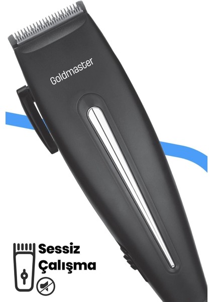 Güçlü Motorlu Sessiz Ayarlanabilir Kablolu Saç ve Sakal Kesme Makinesi Siyah fırsatları