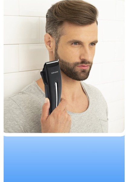 Güçlü Motorlu Sessiz Ayarlanabilir Kablolu Saç ve Sakal Kesme Makinesi Siyah