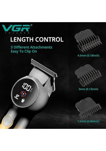 V-989 Çok Fonksiyonlu Islak ve Kuru Tıraş Makinesi Pil Göstergeli Turbo Özellikli fırsatları