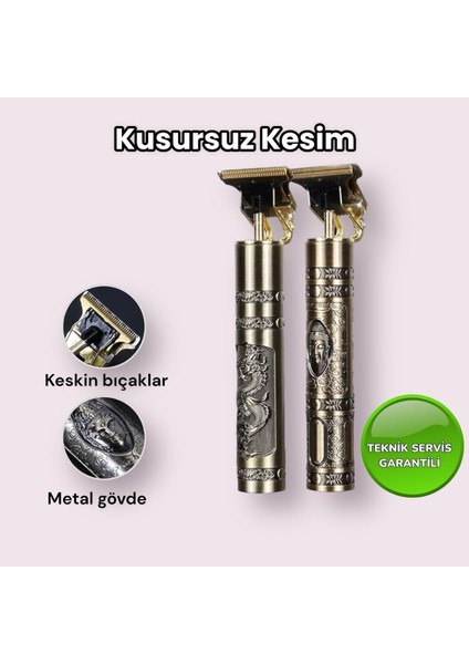 Altın Sarısı Metalik Desenli Profesyonel Tıraş Makinesi fiyatları